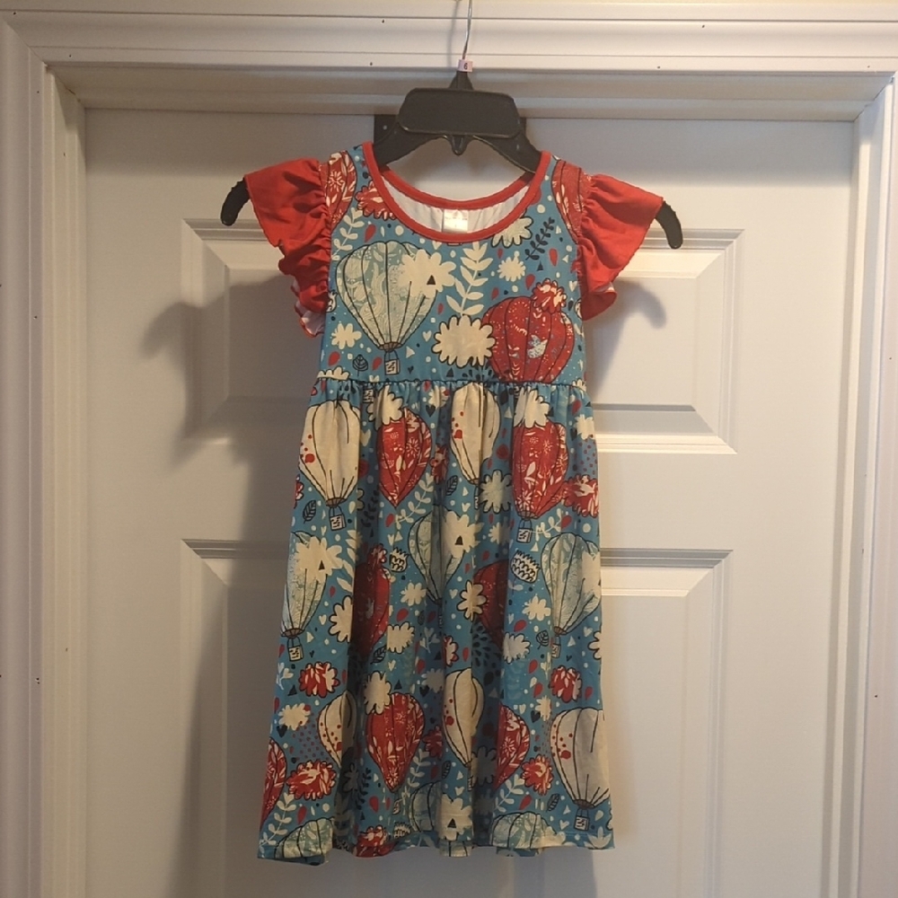 Penelope Plumm Kids Dress with Red and Blue Accents